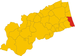 Map of comune of San Benedetto del Tronto (province of Ascoli Piceno, region Marche, Italy)